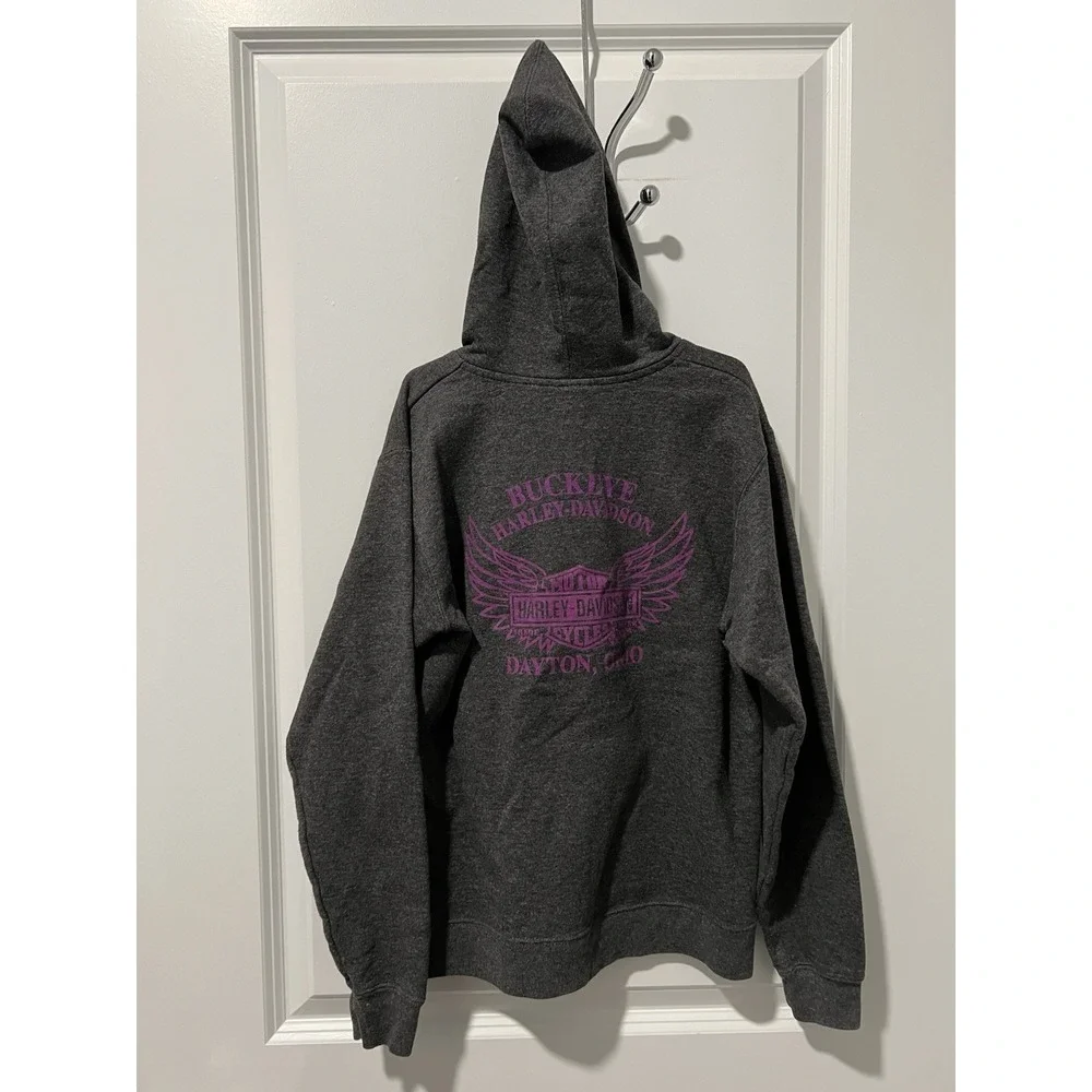 Harley Davidson Zip-Up Hoodie House of Harley‎ Dayton Ohio Size Large Children's